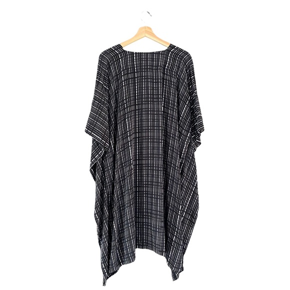 NWT VINCE Interlace Print Silk V-Neck Caftan Dress, Womens Large - Picture 5 of 13